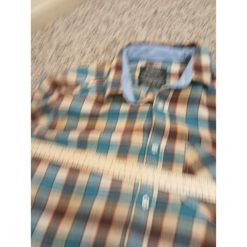 Bogari Size Large Long Sleeve Button Front Flannel‎ Plaid Shirt - Picture 5 of 5